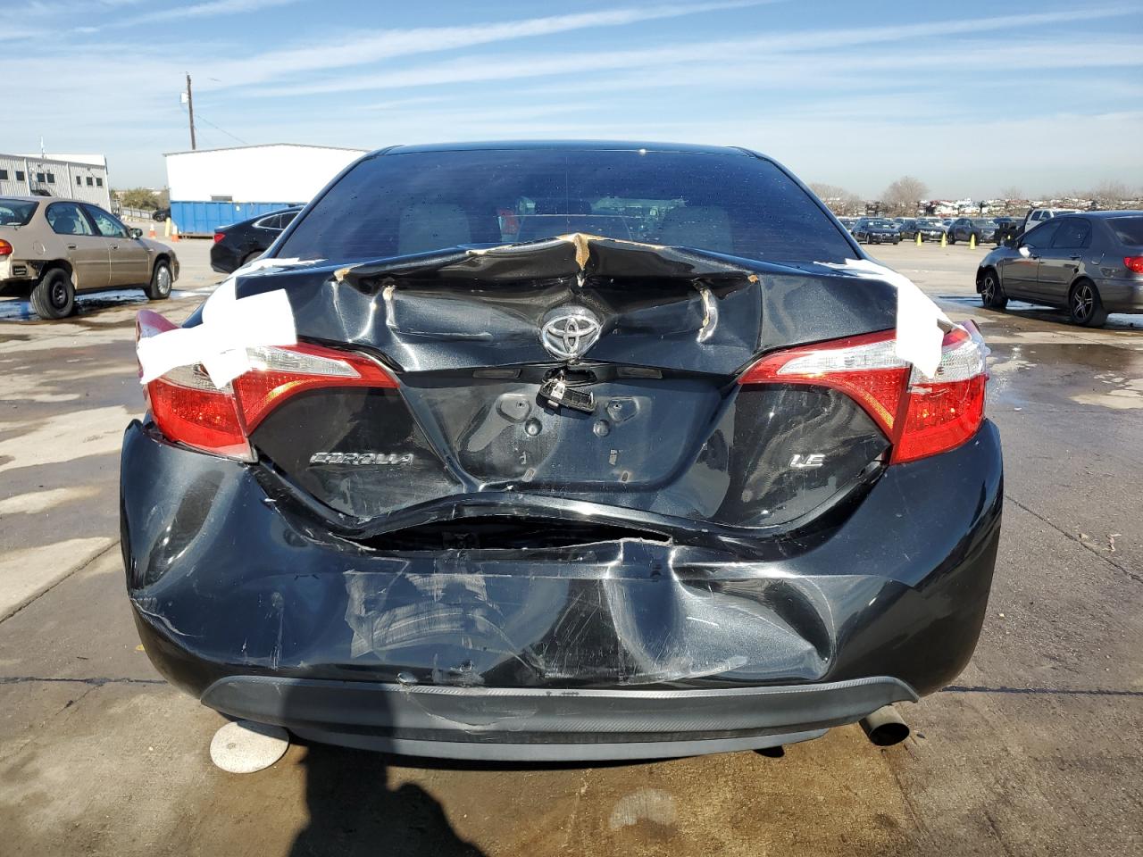 2016 Toyota Corolla VIN 2T1BURHE5GC687901 Copart auction photo, rear end / hail damage thumbnail 6