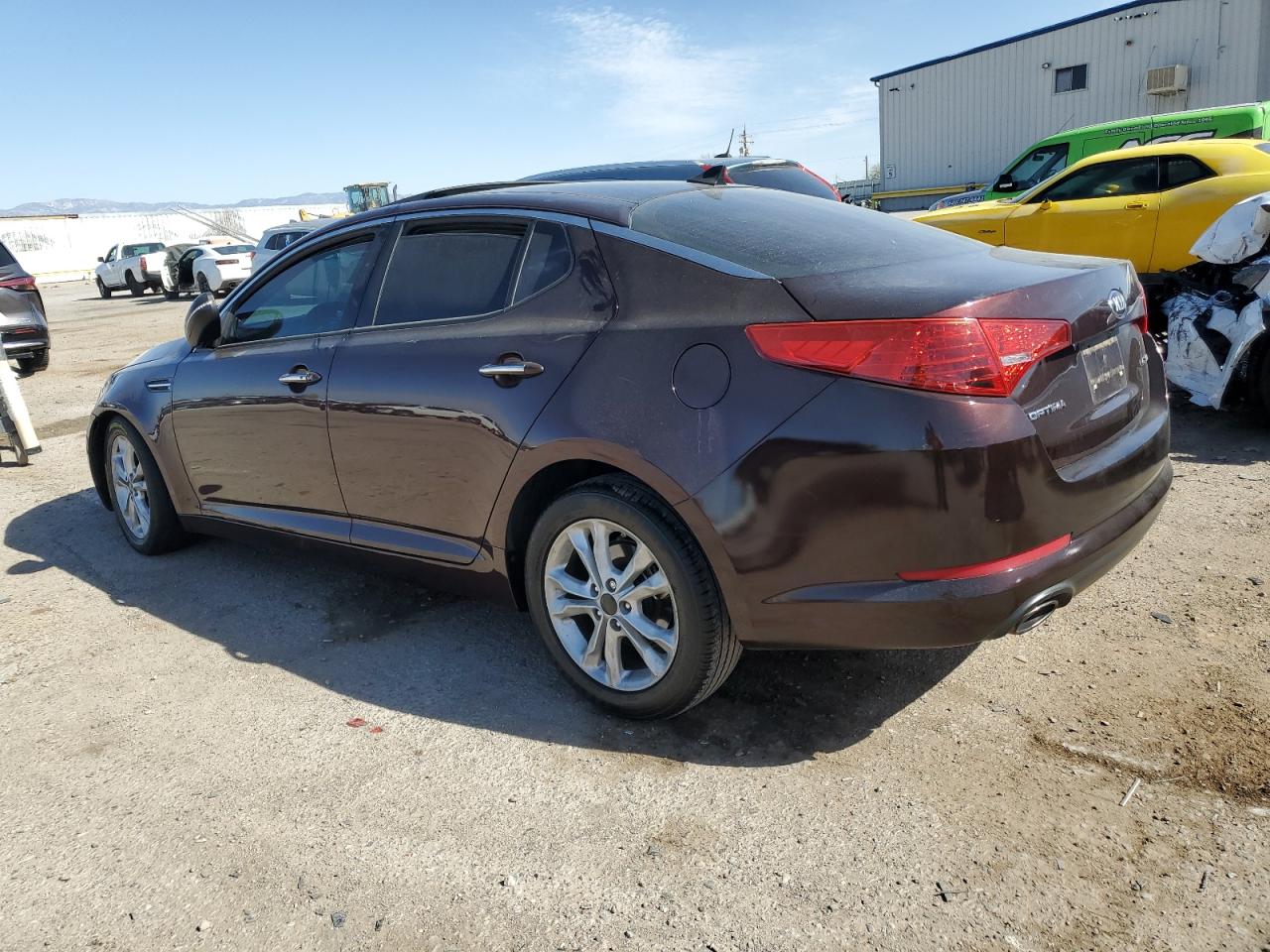 2013 KIA Optima VIN 5XXGN4A71DG211313 Copart auction photo, front end / side damage thumbnail 2