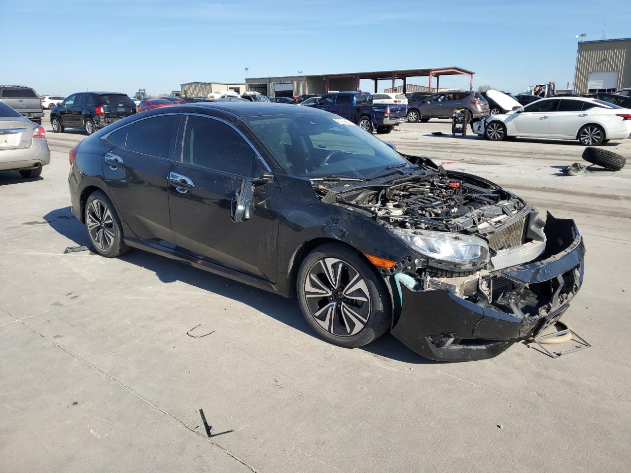 2018 Honda Civic VIN JHMFC1F45JX027591 Copart auction photo, front end damage thumbnail 4