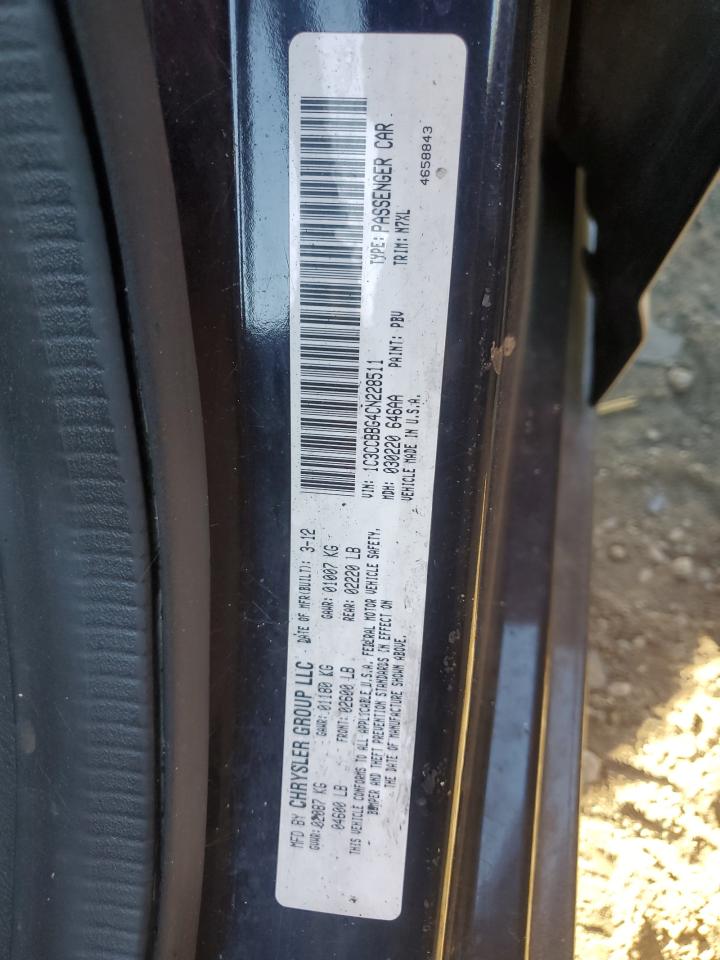 2012 Chrysler 200 VIN 1C3CCBBG4CN228511 Copart auction photo, burn damage thumbnail 12