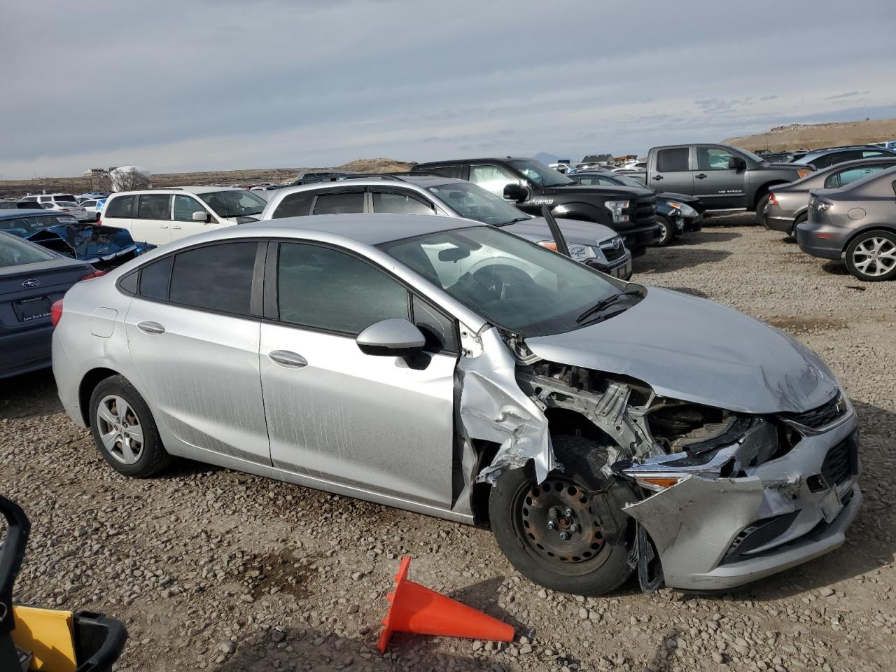 2017 Chevrolet Cruze VIN 1G1BC5SM1H7273196 Copart auction photo, side / front end damage thumbnail 4