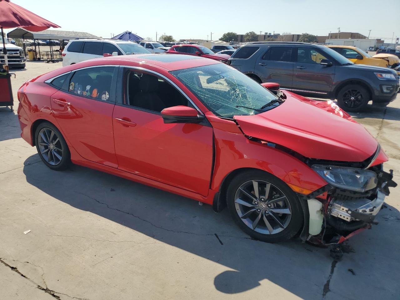 2019 Honda Civic VIN JHMFC1F35KX000741 Copart auction photo, front end / undercarriage damage thumbnail 4