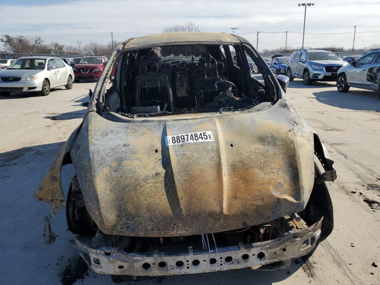 2014 Ford Escape VIN 1FMCU0GX2EUA10769 Copart auction photo, burn / missing/altered vin damage thumbnail 5