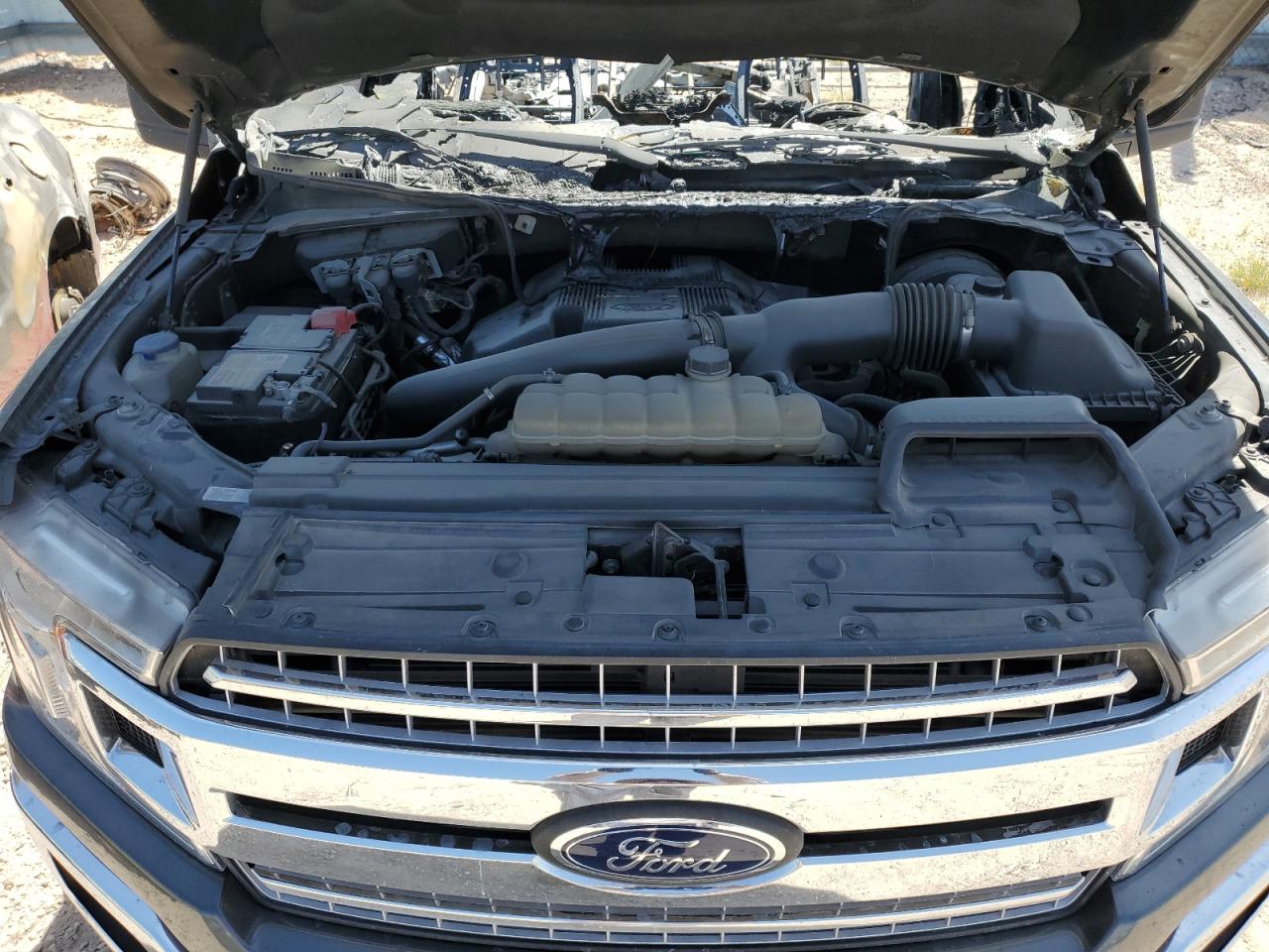 2020 Ford F-150 VIN 1FTEW1C49LKD61292 Copart auction photo, burn damage thumbnail 11