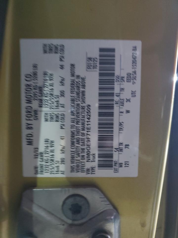 2014 Ford Transit VIN NM0GE9F71E1142509 Copart auction photo, front end / frame damage damage thumbnail 14
