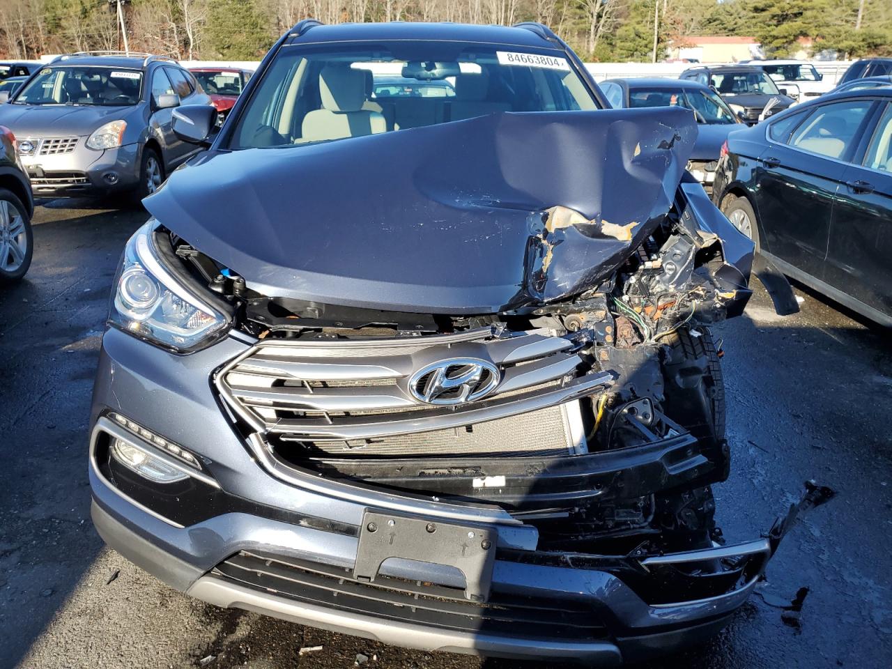 2018 Hyundai Santa Fe VIN 5NMZU3LB7JH062071 Copart auction photo, all over damage thumbnail 5