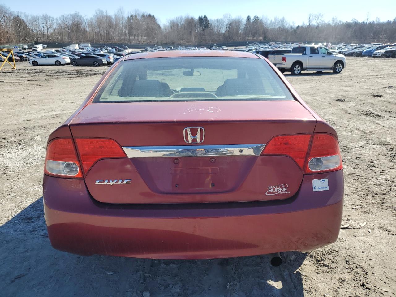2009 Honda Civic VIN 2HGFA16529H330538 Copart auction photo, front end / side damage thumbnail 6