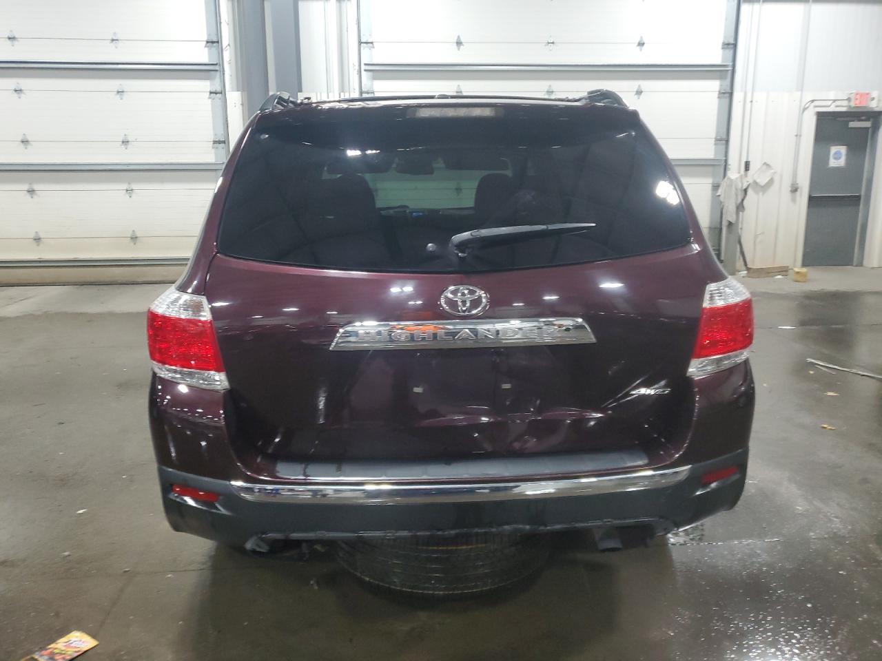2013 Toyota Highlander VIN 5TDDK3EH6DS212996 Copart auction photo, rear end damage thumbnail 6