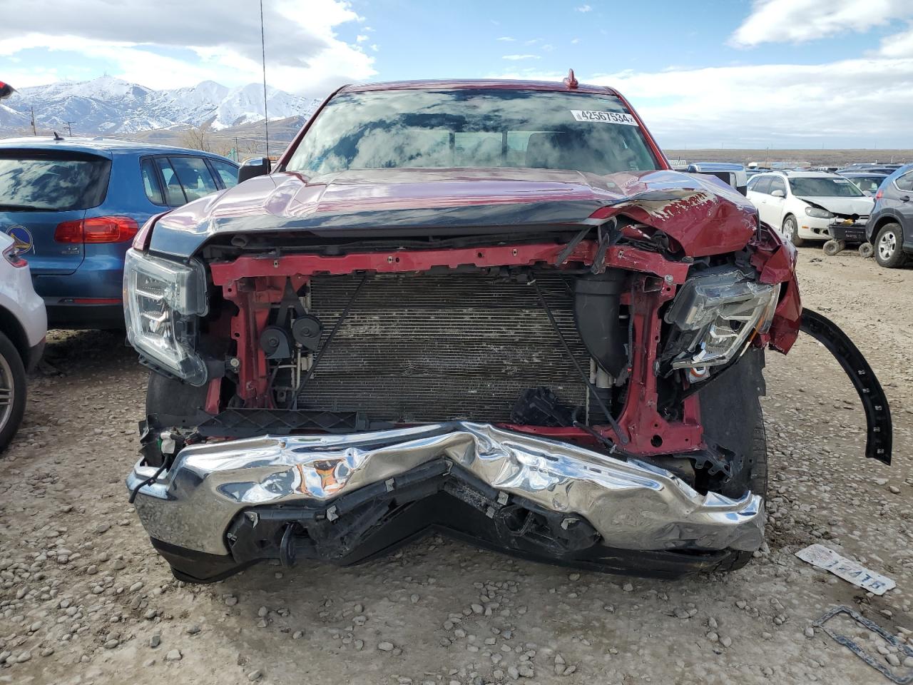 2019 GMC Sierra VIN 1GTU9DEL4KZ100022 Copart auction photo, front end damage thumbnail 5