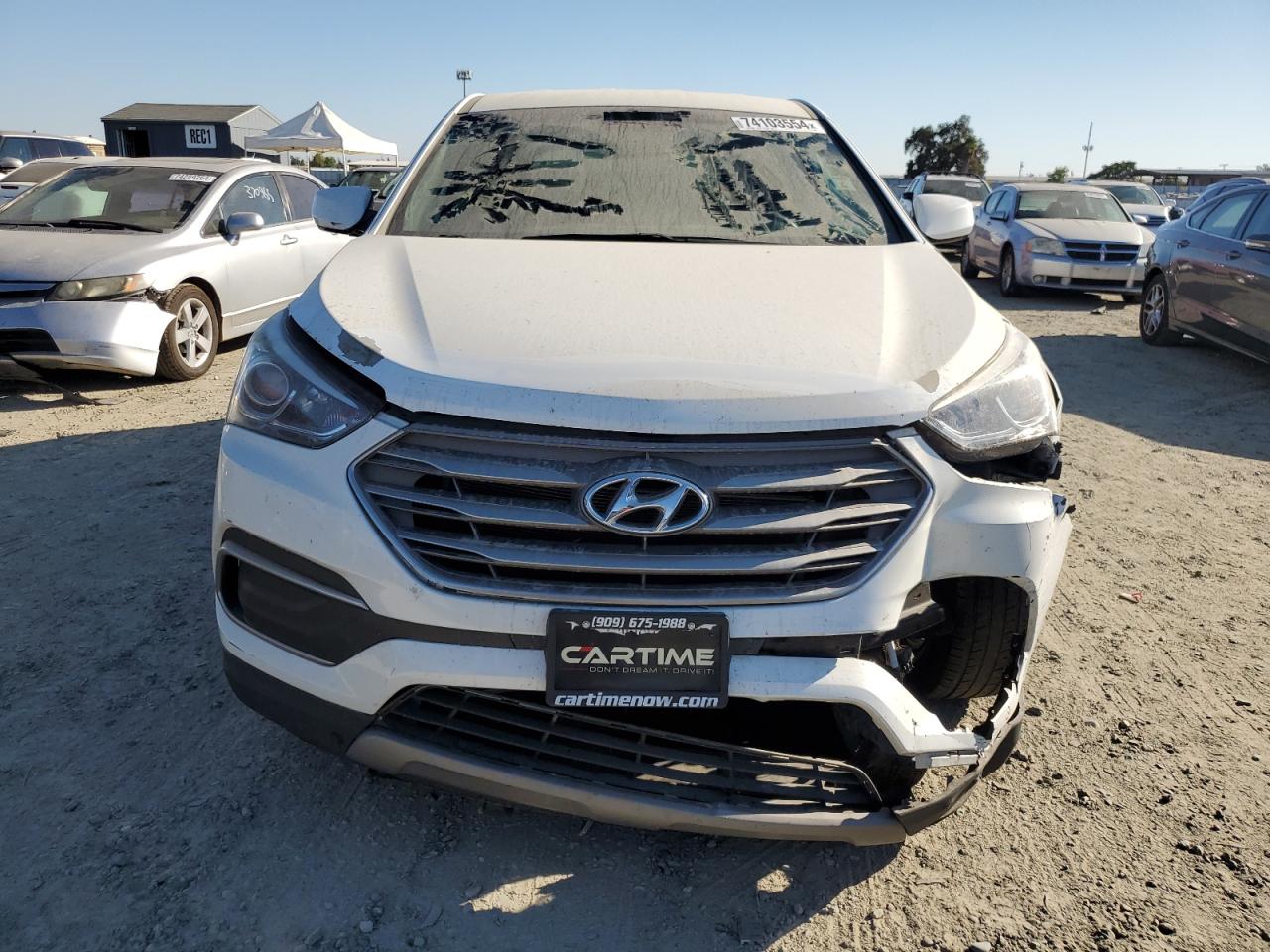 2018 Hyundai Santa Fe VIN 5NMZT3LB2JH069898 Copart auction photo, front end / side damage thumbnail 5
