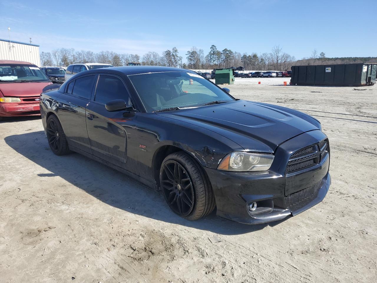 2014 Dodge Charger VIN 2C3CDXCT8EH356641 Copart auction photo, side damage thumbnail 4