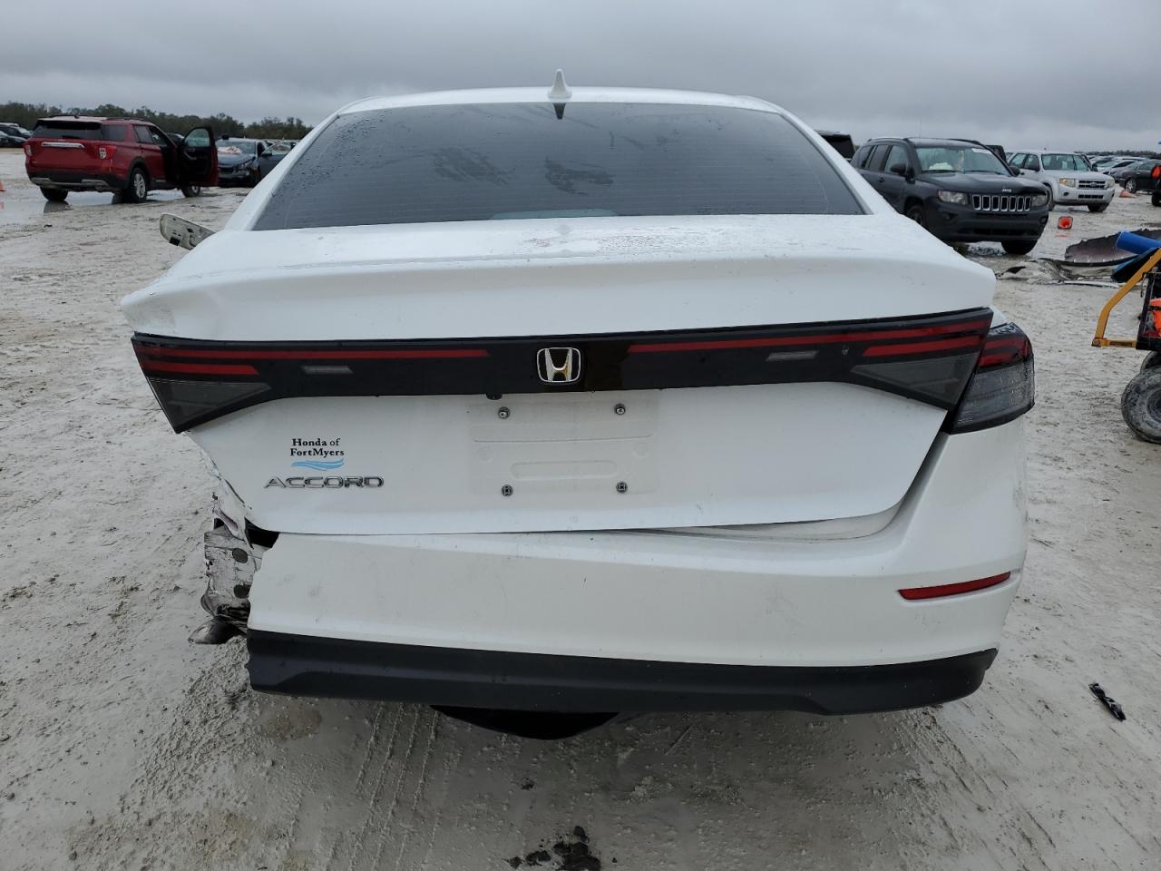 2023 Honda Accord VIN 1HGCY1F2XPA016460 Copart auction photo, rear end / side damage thumbnail 6