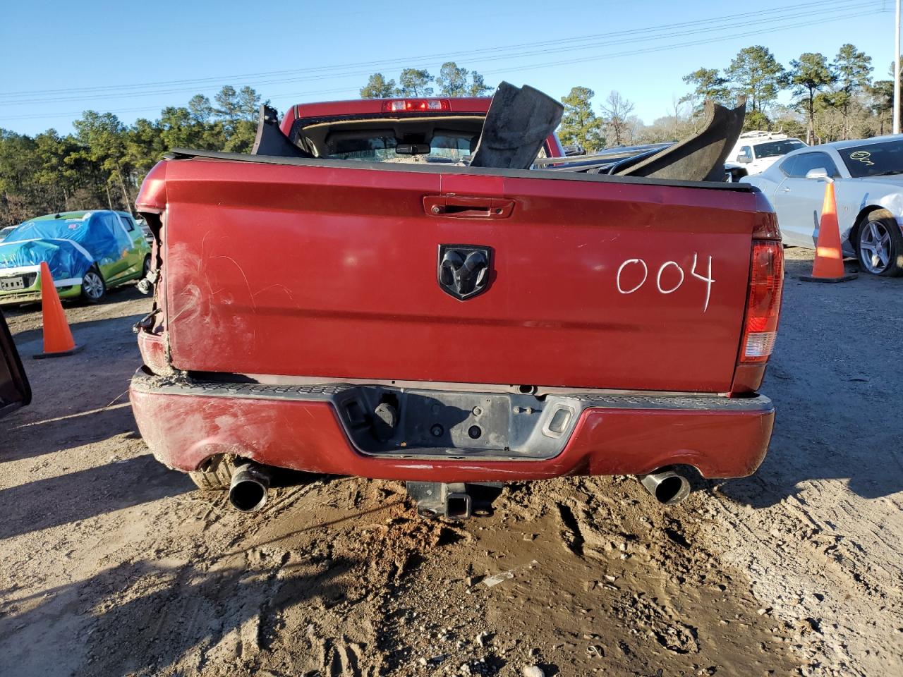 2014 RAM 1500 VIN 3C6JR6AT2EG209191 Copart auction photo, all over damage thumbnail 6