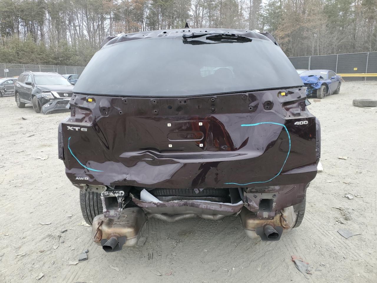2021 Cadillac XT6 VIN 1GYKPDRS5MZ191412 Copart auction photo, rear end damage thumbnail 6
