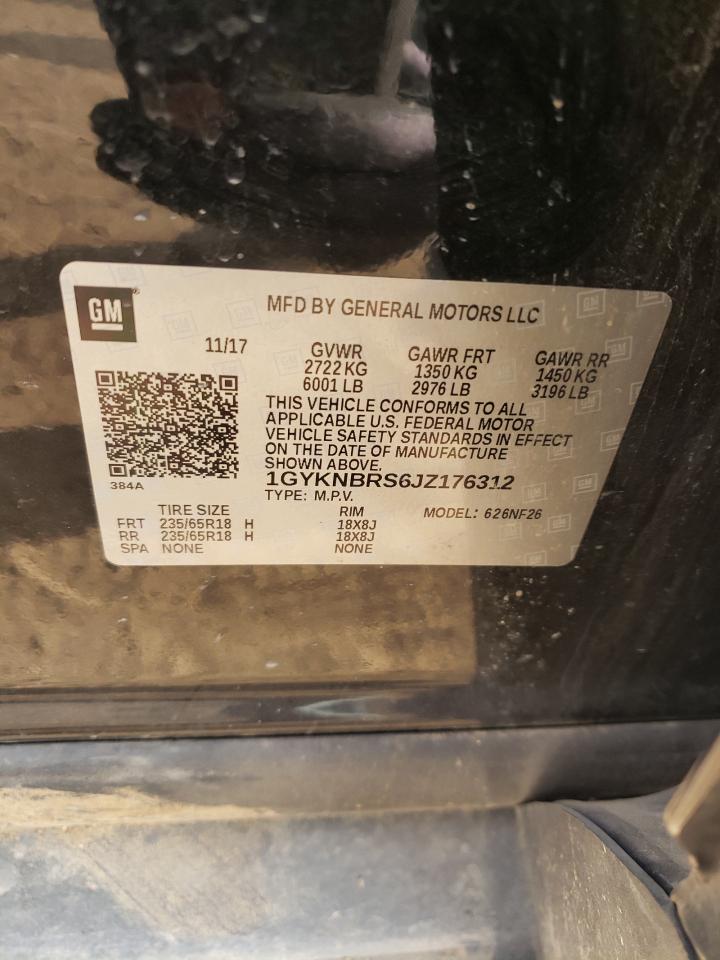 2018 Cadillac XT5 VIN 1GYKNBRS6JZ176312 Copart auction photo, front end damage thumbnail 14