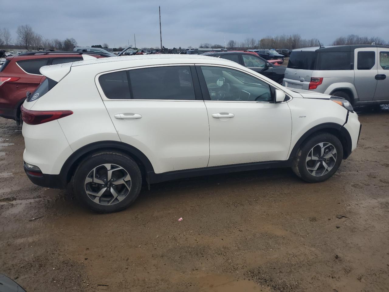2021 KIA Sportage VIN KNDPMCAC6M7931077 Copart auction photo, front end damage thumbnail 3