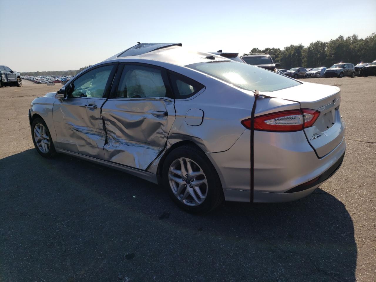 2014 Ford Fusion VIN 3FA6P0H73ER165030 Copart auction photo, side / top/roof damage thumbnail 2