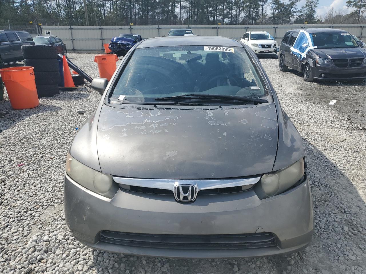 2007 Honda Civic VIN 2HGFA16557H316114 Copart auction photo, side / front end damage thumbnail 5