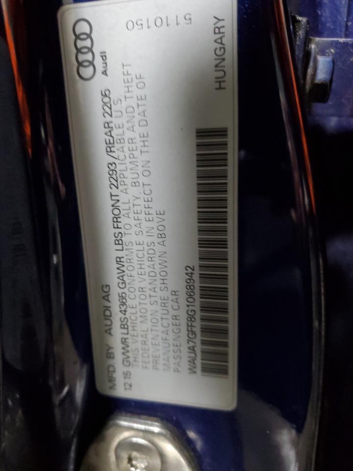 2016 Audi A3 VIN WAUA7GFF8G1068942 Copart auction photo, front end damage thumbnail 13