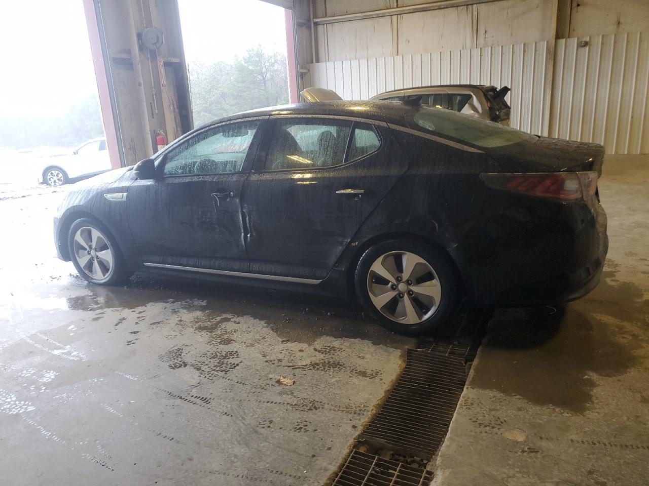 2014 KIA Optima VIN KNAGN4AD4E5074523 Copart auction photo, side / front end damage thumbnail 2