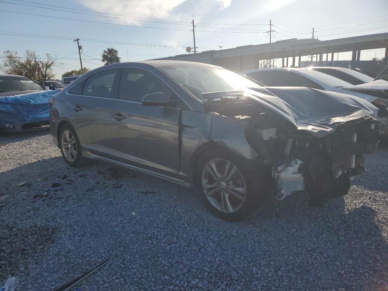 2018 Hyundai Sonata VIN 5NPE34AF4JH709798 Copart auction photo, front end damage thumbnail 4