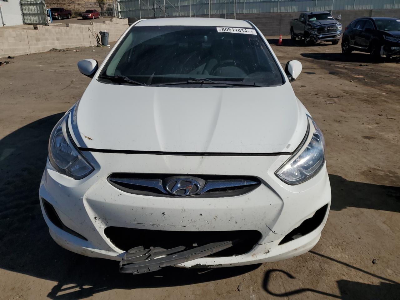 2015 Hyundai Accent VIN KMHCT4AE3FU908073 Copart auction photo, front end damage thumbnail 5