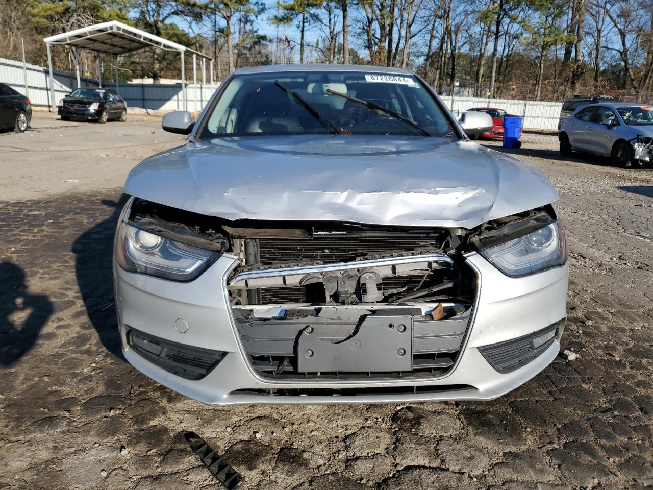 2013 Audi A4 VIN WAUBFAFLXDN038615 Copart auction photo, front end / side damage thumbnail 5