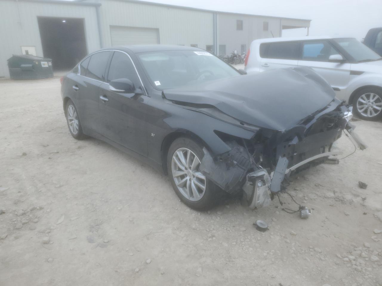 2014 Infiniti Q50 VIN JN1BV7AP4EM680440 Copart auction photo, front end / rear end damage thumbnail 4