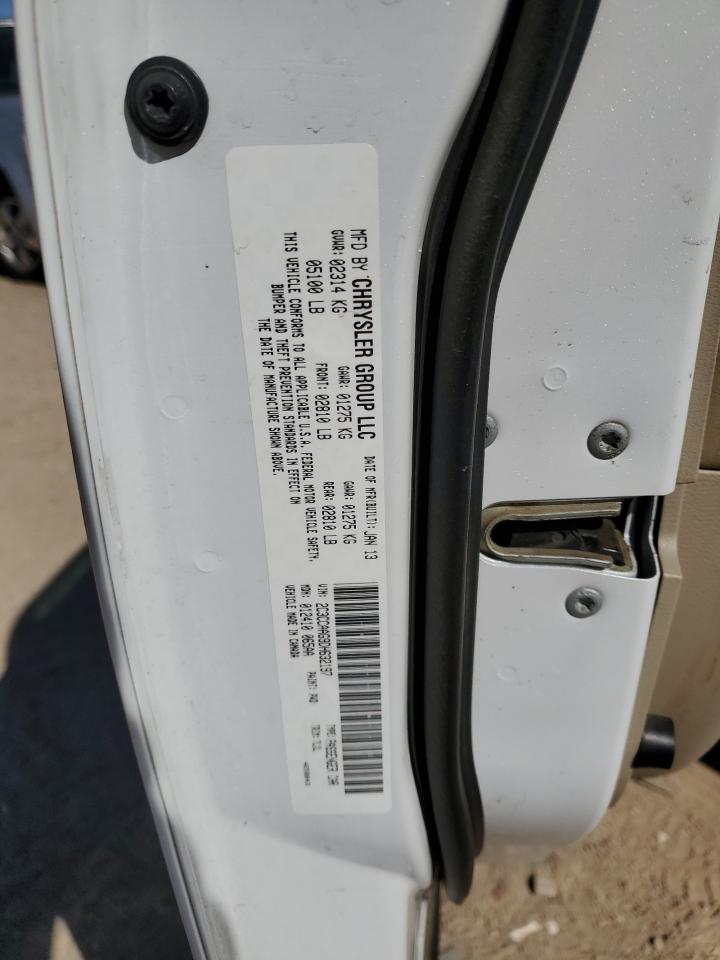 2013 Chrysler 300 VIN 2C3CCAAG9DH632197 Copart auction photo, frame damage / front end damage thumbnail 13