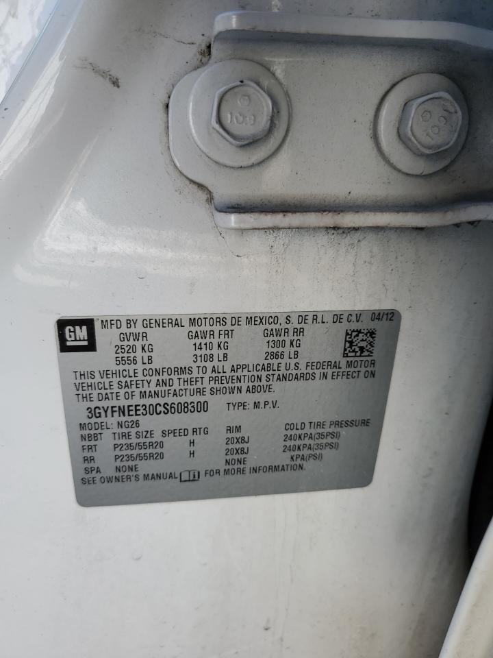 2012 Cadillac SRX VIN 3GYFNEE30CS608300 Copart auction photo, undercarriage damage thumbnail 15