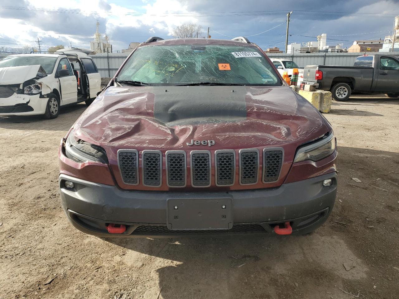 2019 Jeep Cherokee VIN 1C4PJMBX7KD441858 Copart auction photo, all over damage thumbnail 5
