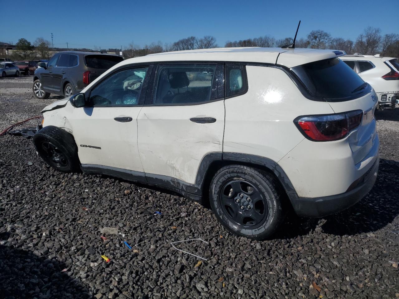 2021 Jeep Compass VIN 3C4NJCAB3MT542741 Copart auction photo, front end / side damage thumbnail 2