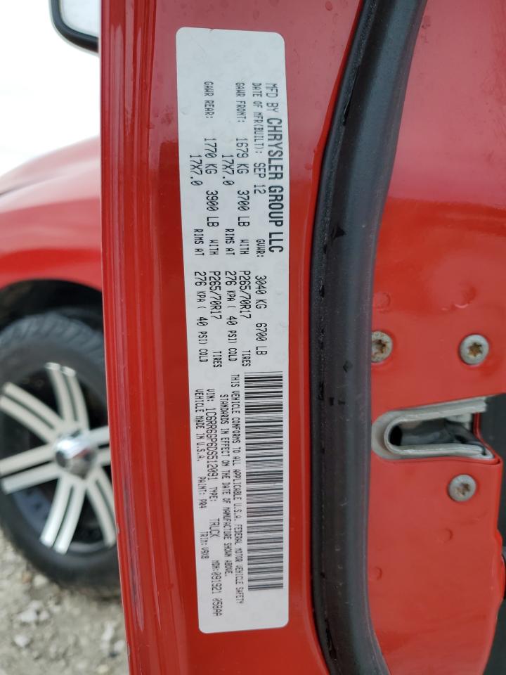 2013 RAM 1500 VIN 1C6RR6GP6DS512091 Copart auction photo, front end damage thumbnail 13
