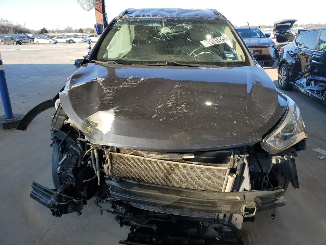 2016 Hyundai Santa Fe VIN KM8SN4HF3GU136549 Copart auction photo, front end / hail damage thumbnail 5