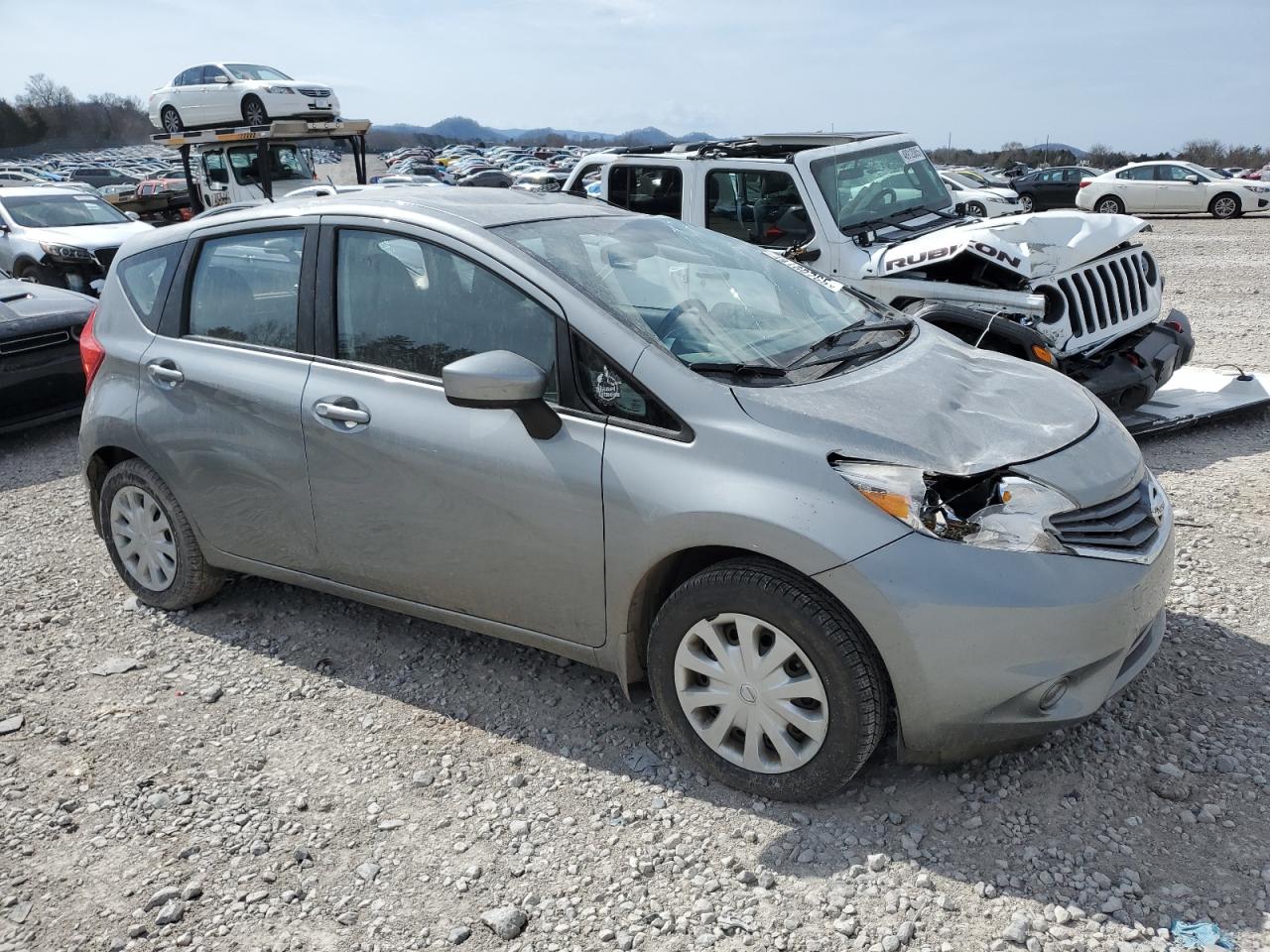 2015 Nissan Versa VIN 3N1CE2CP7FL386045 Copart auction photo, top/roof / rear end damage thumbnail 4