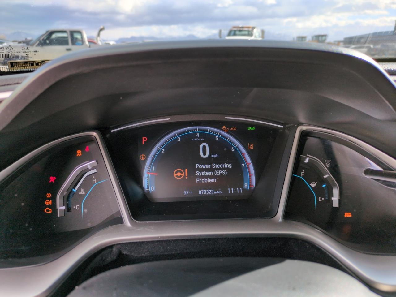 2019 Honda Civic VIN 19XFC1F38KE215239 Copart auction photo, front end damage thumbnail 9