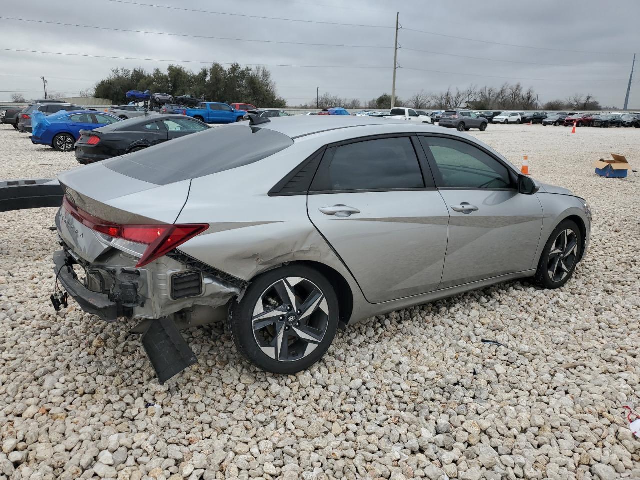 2023 Hyundai Elantra VIN 5NPLS4AG4PH091944 Copart auction photo, rear end / frame damage damage thumbnail 3