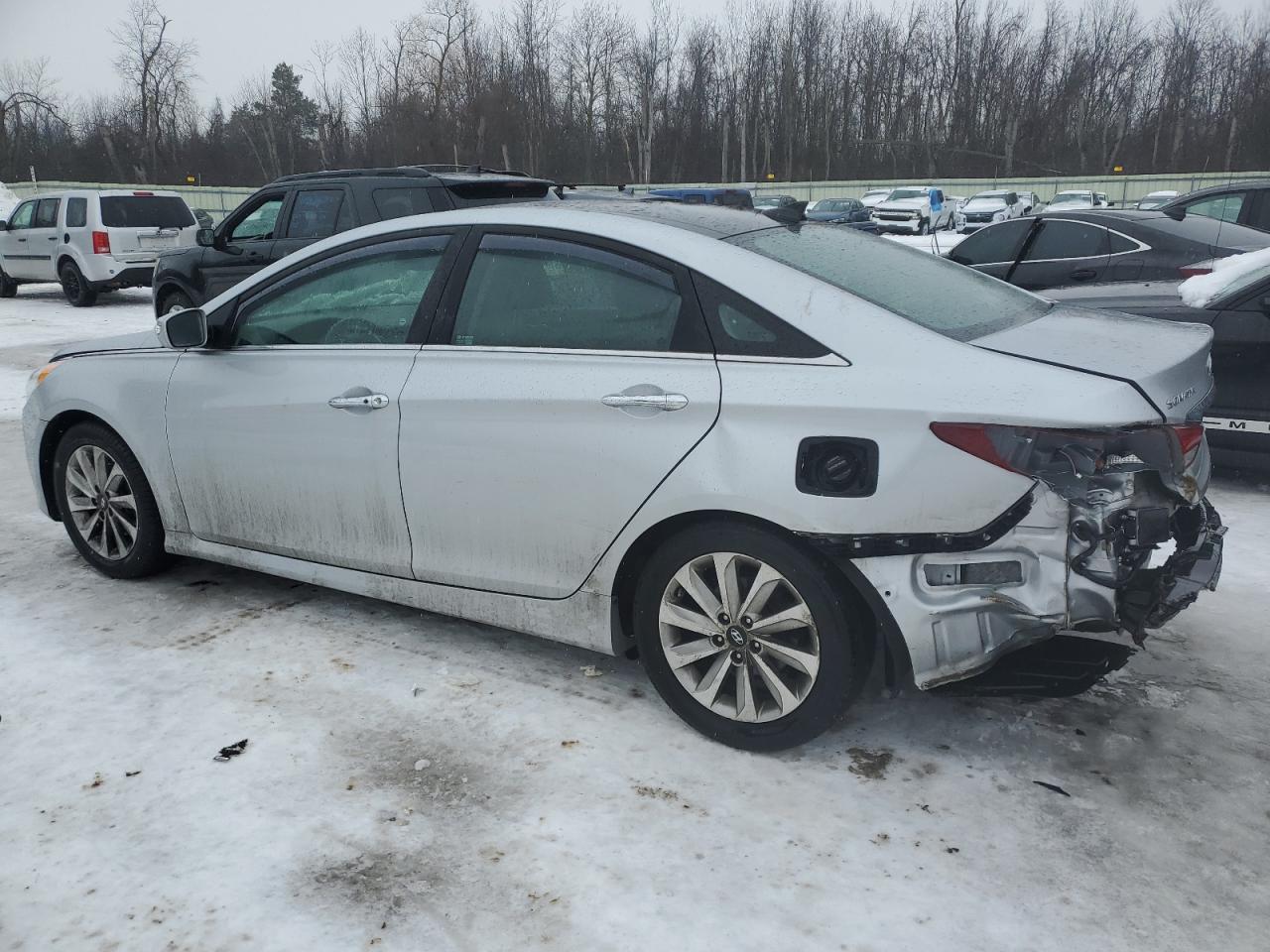 2014 Hyundai Sonata VIN 5NPEC4AC9EH928543 Copart auction photo, vandalism / rear end damage thumbnail 2