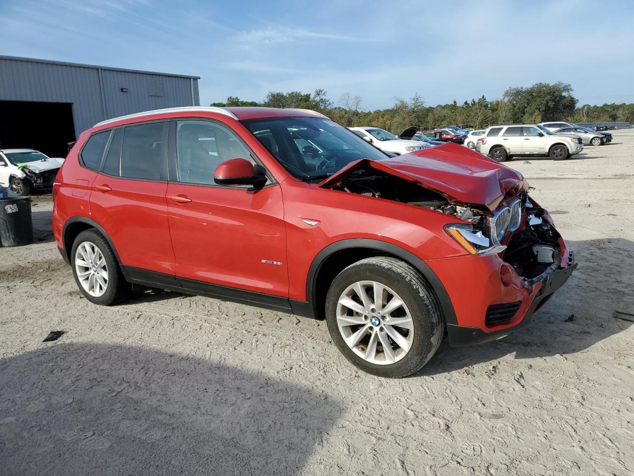2017 BMW X3 VIN 5UXWZ7C53H0V85649 Copart auction photo, front end damage thumbnail 4