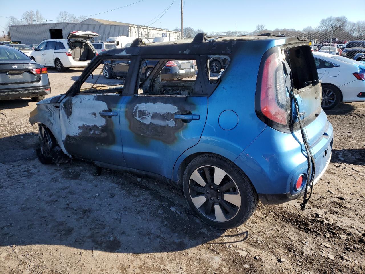 2019 KIA Soul VIN KNDJP3A56K7672490 Copart auction photo, burn damage thumbnail 2