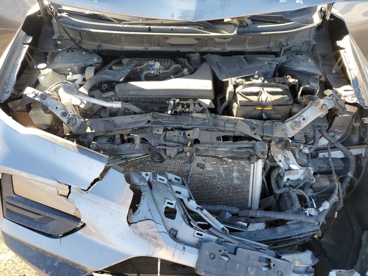 2017 Nissan Rogue VIN KNMAT2MVXHP537023 Copart auction photo, front end / hail damage thumbnail 12