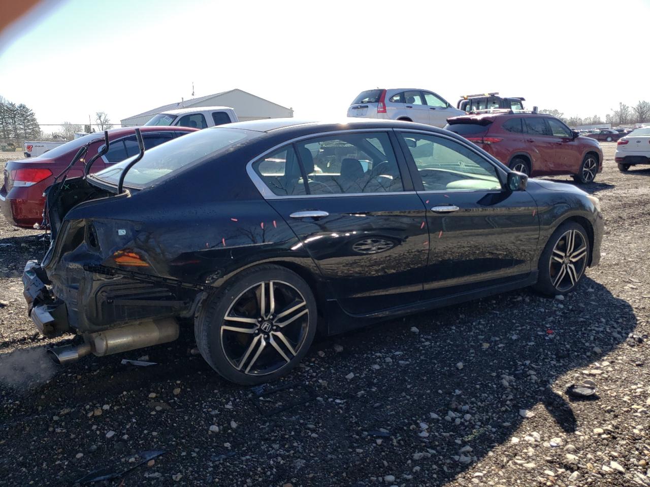 2017 Honda Accord VIN 1HGCR2F15HA066243 Copart auction photo, rear end / side damage thumbnail 3