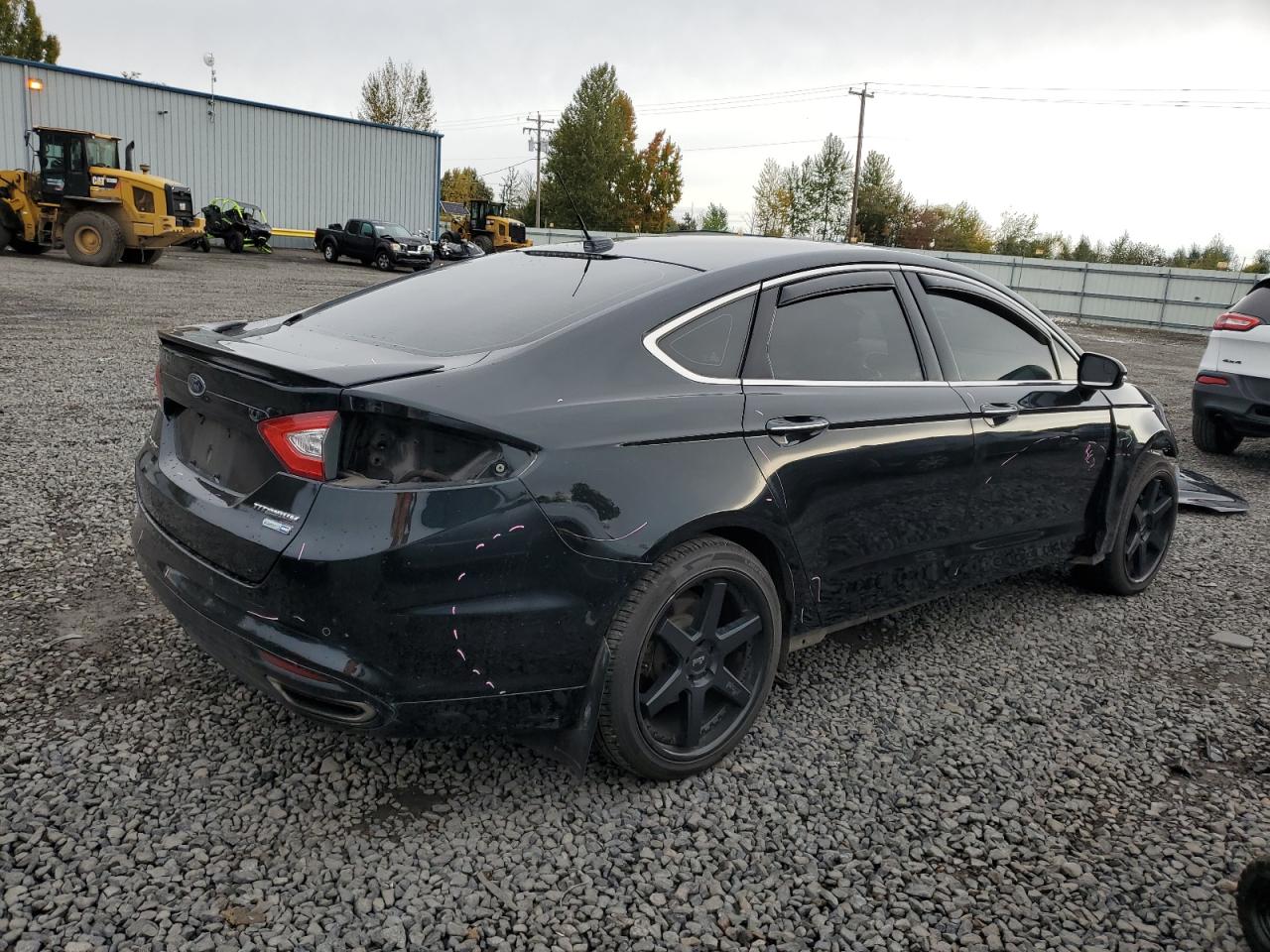 2014 Ford Fusion VIN 3FA6P0D93ER248044 Copart auction photo, front end / side damage thumbnail 3