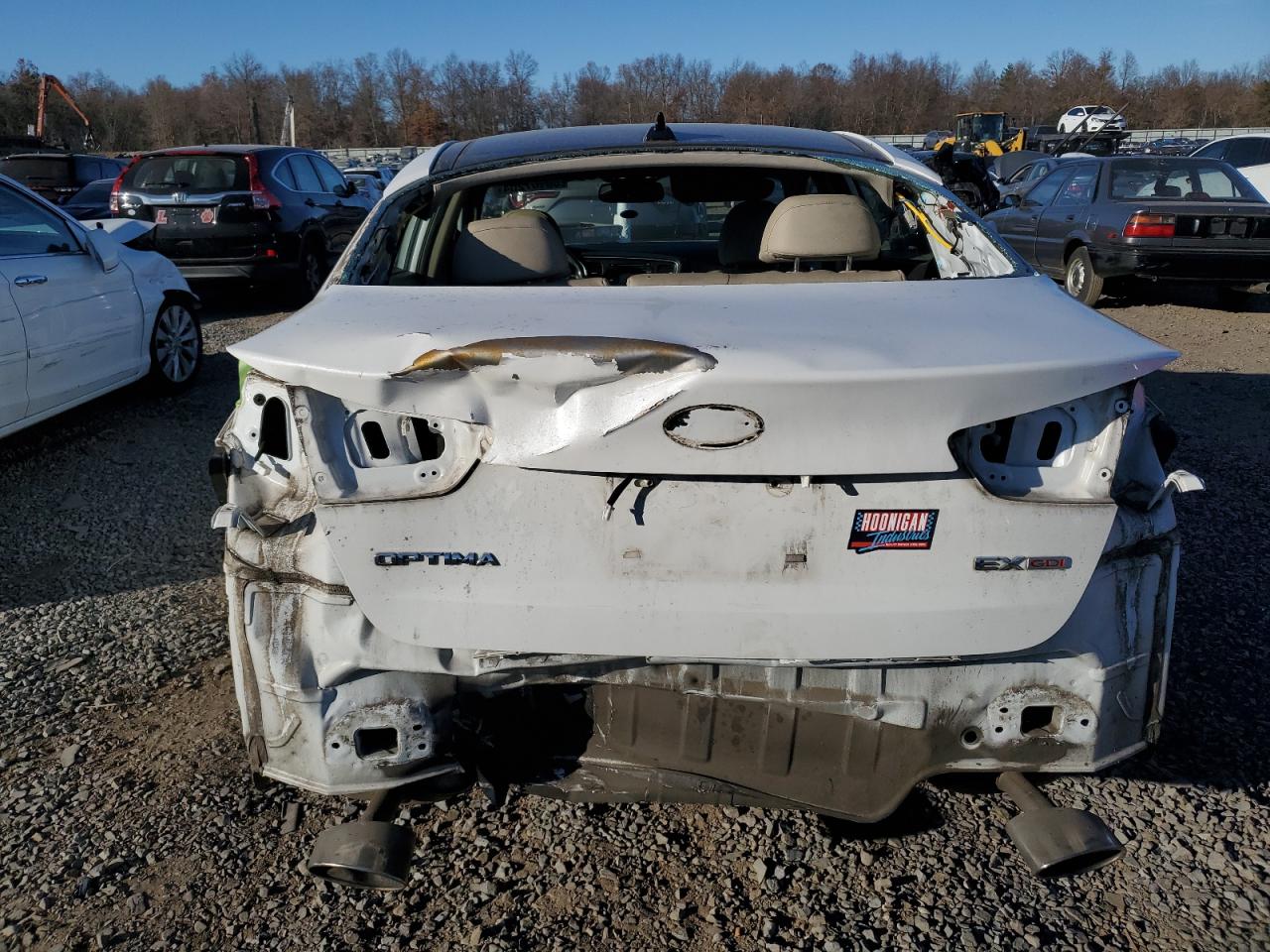 2015 KIA Optima VIN 5XXGN4A75FG433209 Copart auction photo, rear end damage thumbnail 6