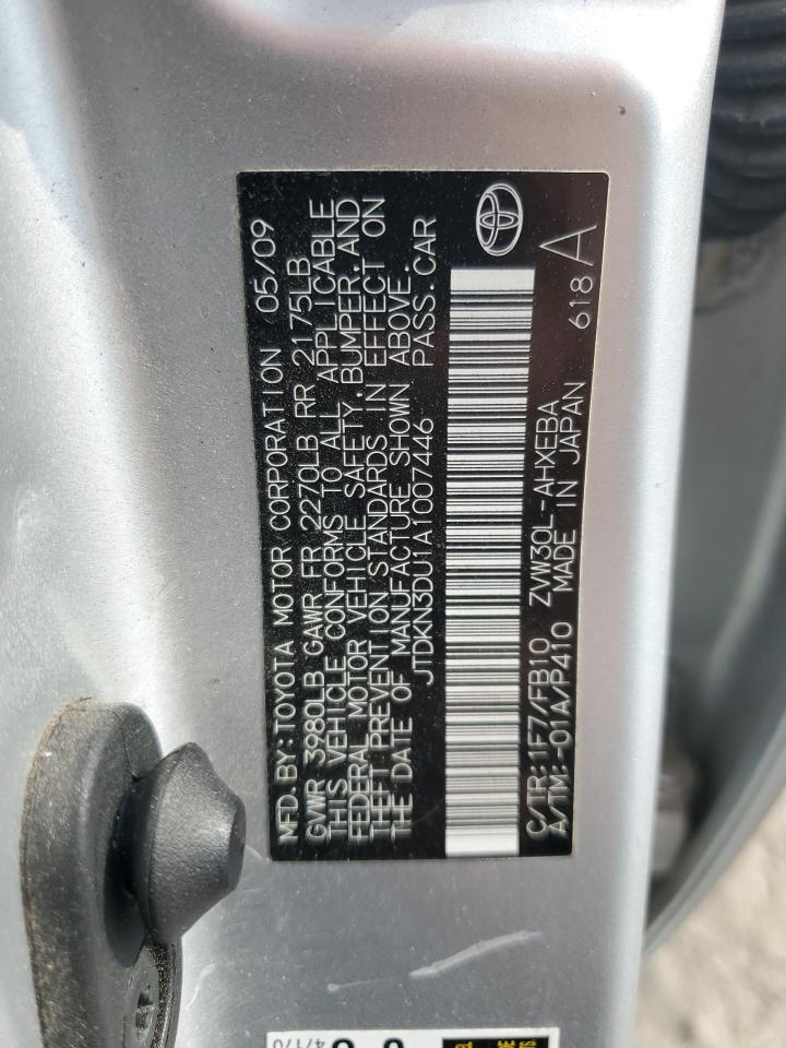2010 Toyota Prius VIN JTDKN3DU1A1007446 Copart auction photo, front end / side damage thumbnail 15