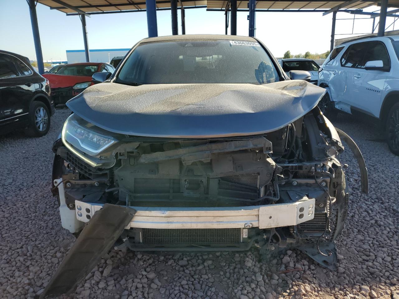 2020 Honda CR-V VIN 7FART6H86LE001563 Copart auction photo, front end / side damage thumbnail 5