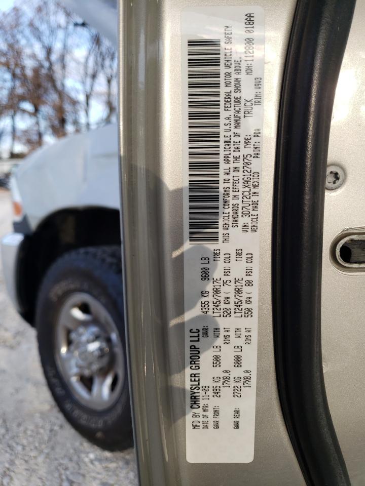 2010 Dodge RAM VIN 3D7UT2CLXAG127075 Copart auction photo, all over damage thumbnail 14