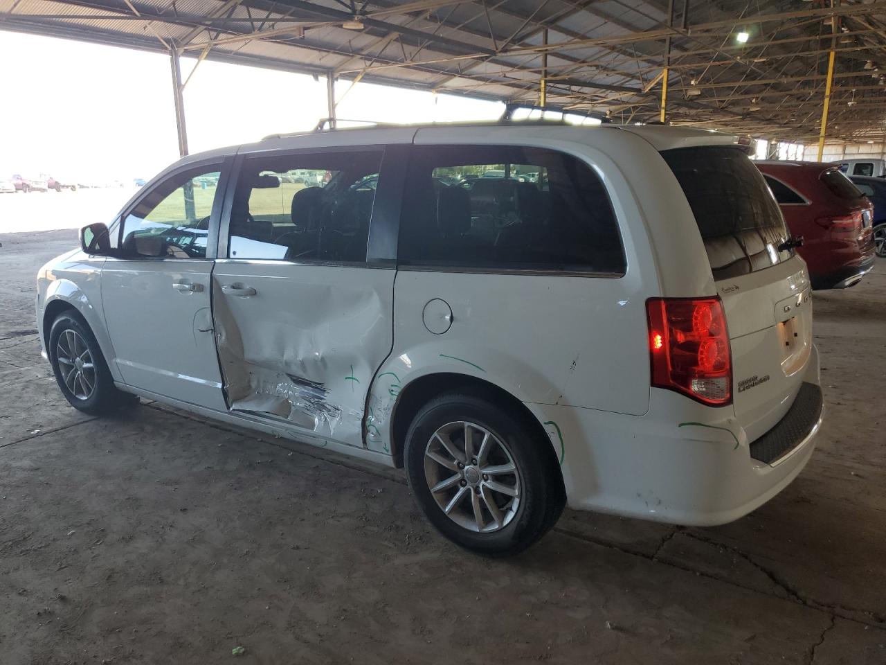 2019 Dodge Caravan VIN 2C4RDGCG9KR798374 Copart auction photo, side damage thumbnail 2