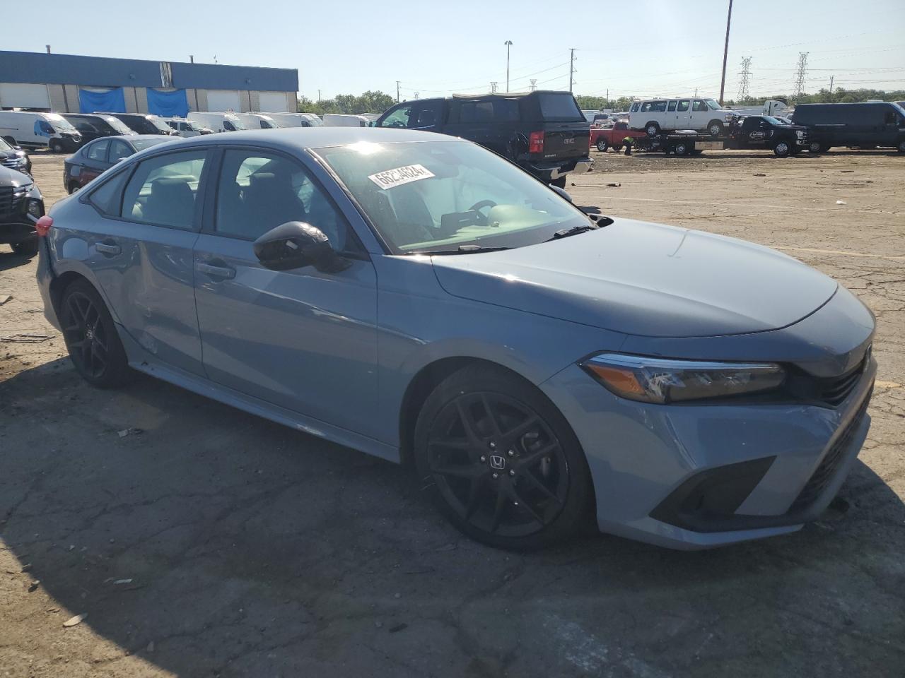 2022 Honda Civic VIN 2HGFE2F59NH533060 Copart auction photo, side damage thumbnail 4