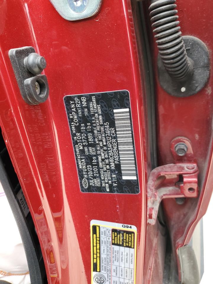 2023 Hyundai Venue VIN KMHRC8A34PU274645 Copart auction photo, all over damage thumbnail 13